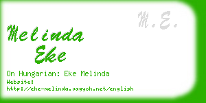 melinda eke business card